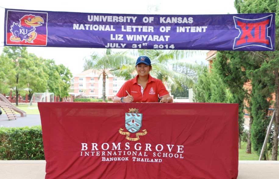 Liz has secured her University place at Kansas USA
